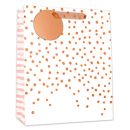 S/ELVIN GIFT BAGS MEDIUM R/GOLD FOIL PK6