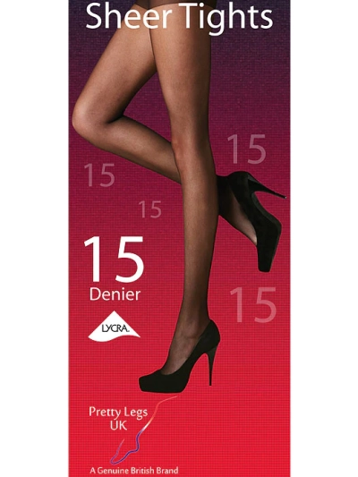 SHEER TIGHTS SIZE S/M NEARLY BLACK 15 DENIER