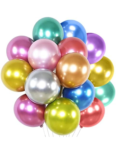 FANTASIA QUALITY BALLOONS:SHINY RANGE: ASSORTED, BLACK,ROSE GOLD,PURPLE,PINK,SILVER&RED