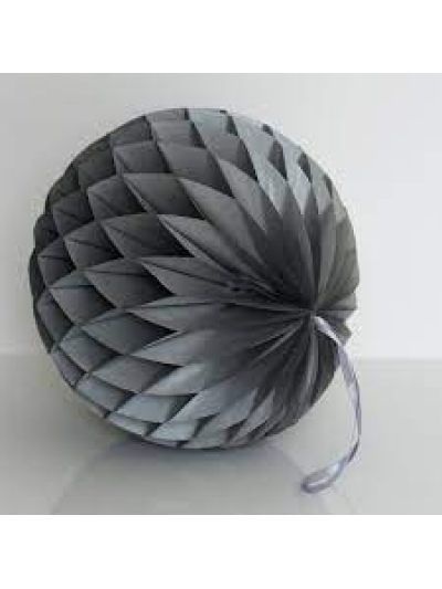 UNIQUE 8"SILVER  HONEYCOMB BALL