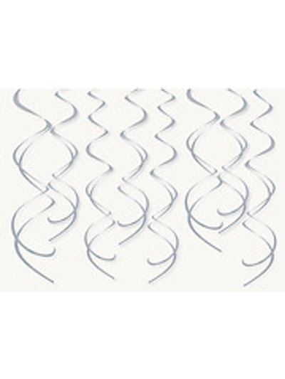 UNIQUE SILVER PLASTIC SWIRL DECORATION