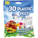 PLASTIC CLOTHES PEGS 30PK
