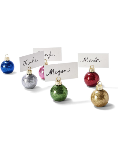 6 x BAUBLE PLACE CARD HOLDERS ,AVAILABLE IN DIFFERENT COLORS