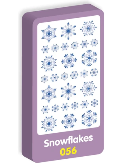 PURPLE PEACH SNOWFLAKES STICKER SHEET