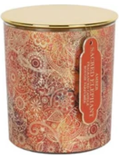 6CMX8CM BUDDHA CANDLEPOT WITH LID (Amber)