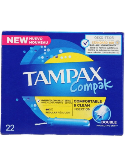 TAMPAX COMPAK REG 22'S