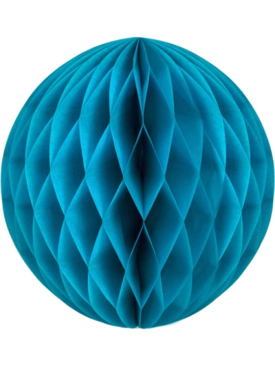 UNIQUE 8" TEAL HONEYCOMB BALL