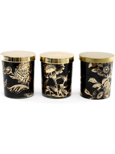 LUXE FLOWER CANDLE POT WITH TASSLE LID