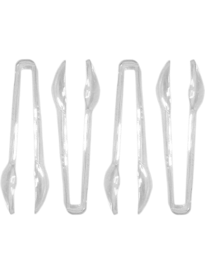 ROYAL CLEAR PLASTIC SERVING TONGS PK4