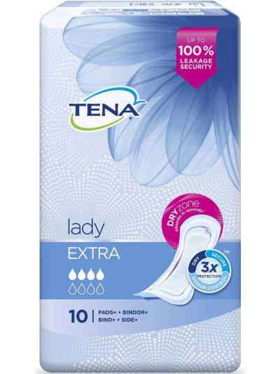 TENA DISCREET EXTRA X 10 PADS