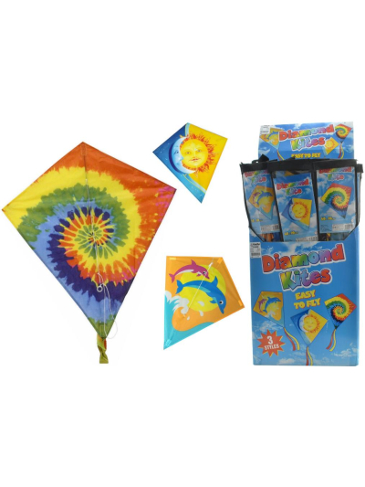 M.Y 60CM X 70CM NYLON DIAMOND KITE(ASSORTED DESIG SEND RANDOMLY)
