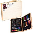 KREATIVE KIDS 67PC ART SET IN WOODEN CARRY CASE