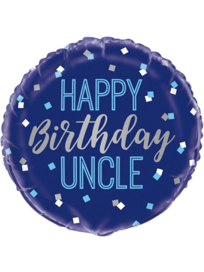 UNIQUE 18" HAPPY BIRTHDAY UNCLE FOIL BALLOON