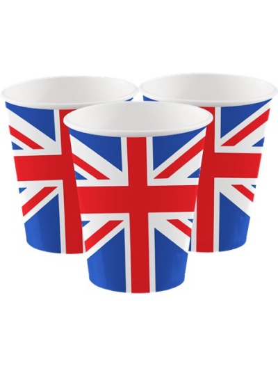 UNION JACK PAPER CUPS PK20