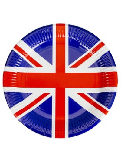 UNION JACK PAPER PLATES 23CM PK20
