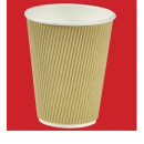 BROWN KRAFT RIPPLE WALL HOT DRINK CUP 12OZ/25 PACK
