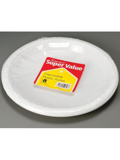 ESSENTIAL SV PLASTIC PLATES 26CM PK8
