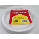 ESSENTIAL SV WHITE PLASTIC PLATES 18CM PK30