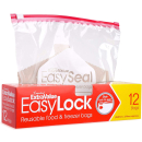 ESSENTIAL EXTRA VALUE EASY LOCK REUSABLE FOOD & FREEZER BAGS, 268MM X 279MM APPORX, 12BAGS