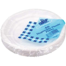 16CM WHITE PLASTIC PLATES PK40