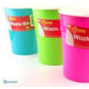 ROUND WASTE BIN WITH LID ASST COLOURS