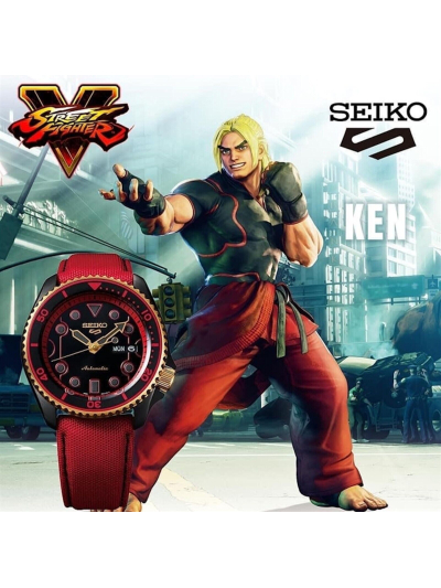 SEIKO WATCH 5 SPORT STREET FIGHTER KEN LIMITED EDITION