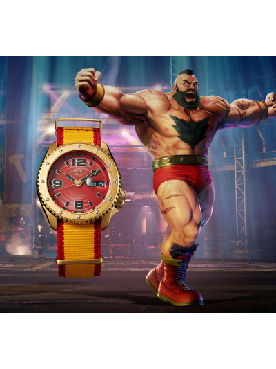 SEIKO WATCH 5 SPORTS STREET FIGHTER ZANGIEF LIMITED EDITIONS