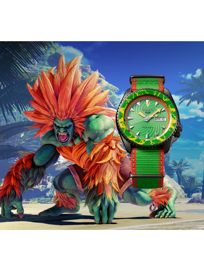 SEIKO WATCH 5 SPORTS STREET FIGHTER BLANKA LIMITED EDITION