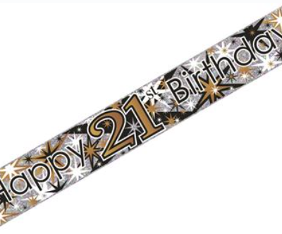 S/ELVIN AGE 21 GOLD BANNER