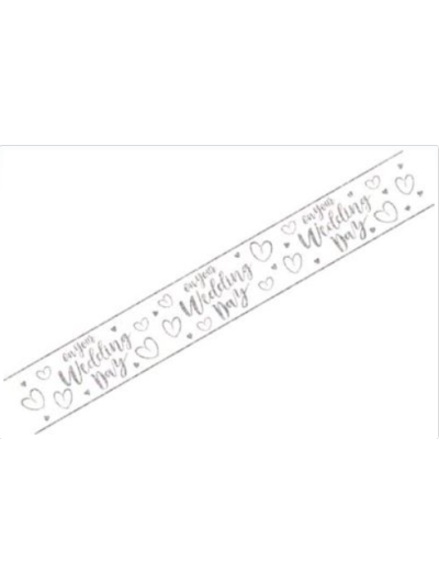 SIMON ELVIN 2.5M "WEDDING DAY" BANNER