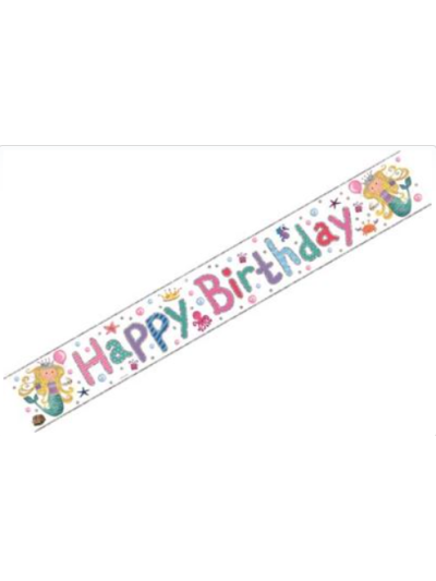 S/ELVIN MERMAID BDAY BANNER
