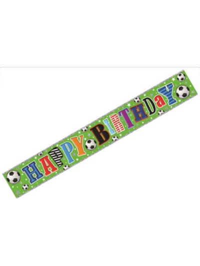 SIMON ELVIN HAPPY BDAY FOOTBALL BANNER