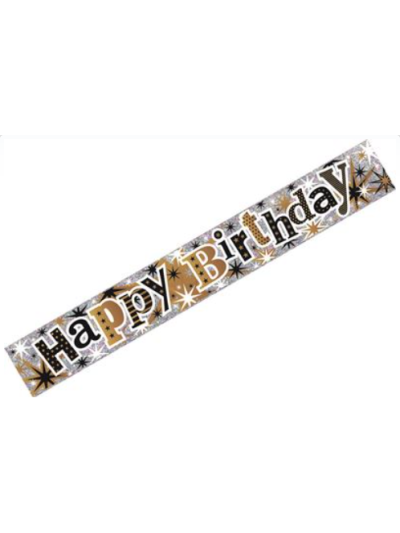 SIMON ELVIN HAPPY BDAY GOLD BANNER