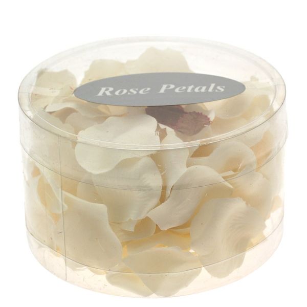 CREAM ROSE PETALS 150PC IN TUB