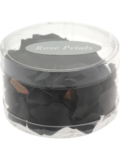 BLACK ROSE PETALS 150PC IN TUB