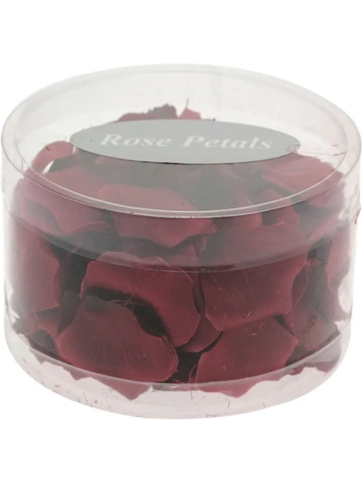BURGUNDY ROSE PETALS 150PC IN TUB