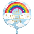 UNIQUE 18" RAINBOW GET WELL SOON  FOIL BALLOON