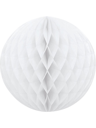 UNIQUE 8" WHITE HONEYCOMB BALL