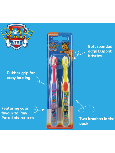 PAW PATROL TOOTHBRUSH PACK OF 2 NEW