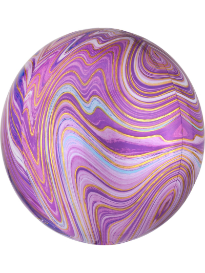 ANAGRAM 15" PURPLE MARBLEZ ORBZ BALLOON