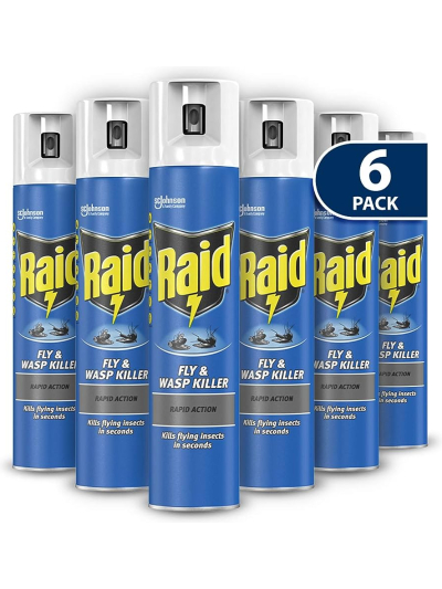 RAID FLY & WASP KILLER 300ML X 6