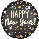 ANAGRAM 18" CONFETTI "HAPPY NEW YEAR" SATIN FOIL BALLOON