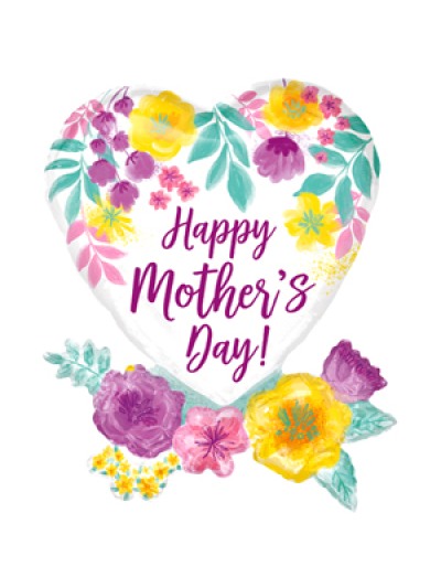 ANAGRAM 23"X 30" FLOWERS HAPPY MOTHERS DAY SUPERSHAPE BALLOON
