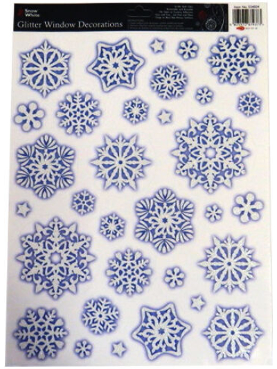 GLITTER SNOWFLAKE WINDOW STICKER