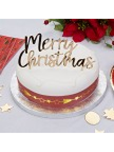 NEVITI CAKE TOPPER "MERRY CHRITSMAS"- GOLD