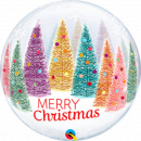 QUALTEX 22" BUBBLE "MERRY CHRISTMAS " BALLOON