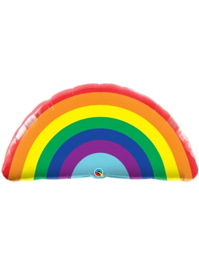 QUALATEX 36" BRIGHT RAINBOW SHAPE FOIL BALLOON