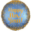 ANAGRAM 18" GOLD AND SATIN HAPPY NEW YEAR FOIL BALLOON