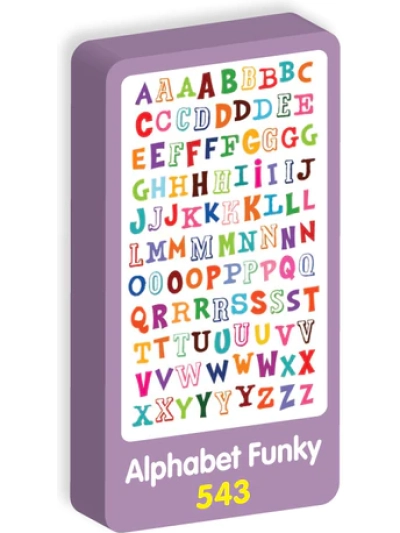 PURPLE PEACH STICKERS ALPHABET FUNKY