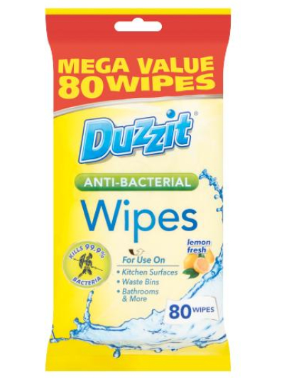 DUZZIT ANTI BAC WIPES PK80